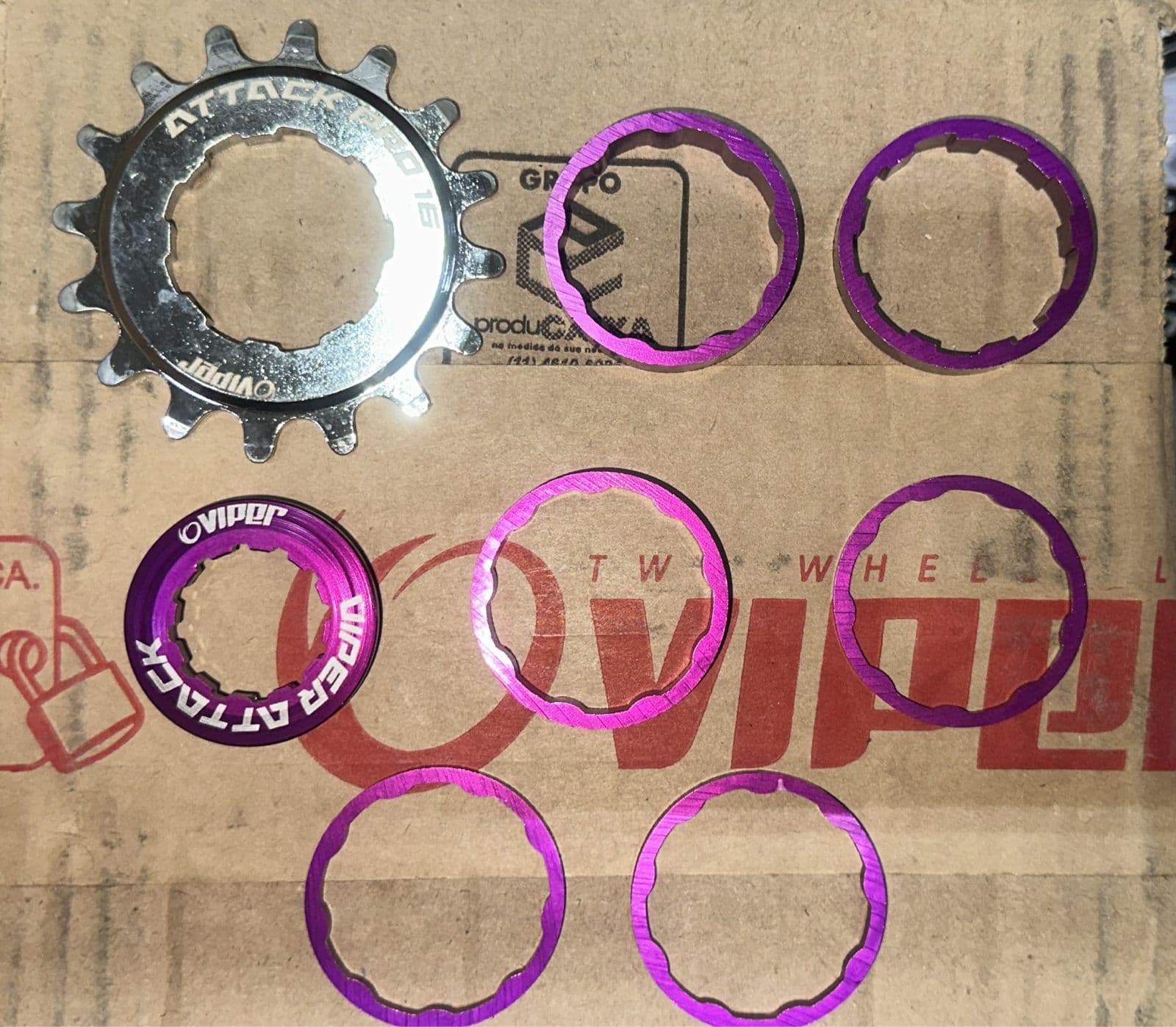 ADAPTADOR SINGLE SPEED 16D CROM/VIO VIPPER