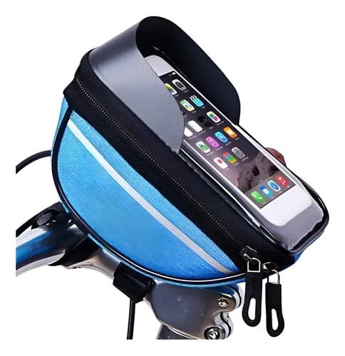 BOLSA DE GUIDÃO C/PORTA CELULAR AZUL