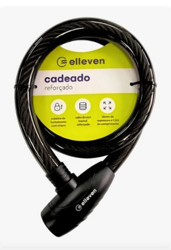 CADEADO 25X1.20M ESPIRAL C/CHAVE ELLEVEN