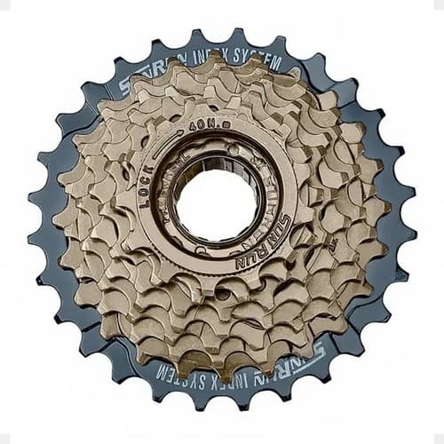RODA LIVRE 8V INDEX 13/28 DOURADA ULTIMA PRETA SUNRUN